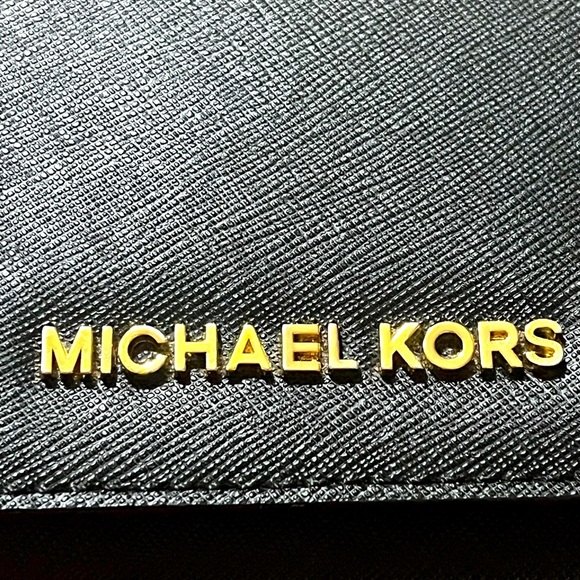 Michael Kors Jet Set Travel Carryall Saffiano Leather Wallet, Black - Picture 11 of 11